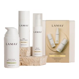 LAMAV Brightening Organic Skincare Essentials, 3 Item Pack
