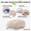 TOP-EX Beige Herringbone Golf Newsboy Cap 65% Linen 35% Cotton