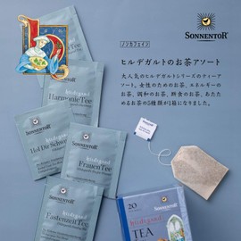 SONNENTOR SO2613 Herbal Tea Organic Tea Bags, Caffeinated Blend, Hildegart Tea Assortment, Pack of 20