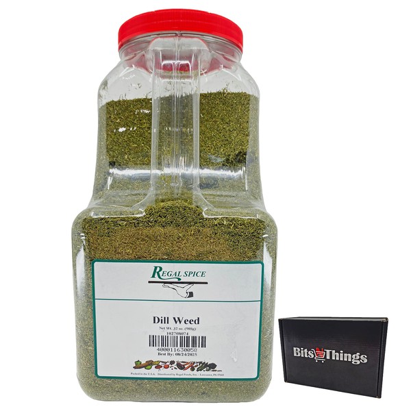Regal Dill Weed Spice - Chopped Dill Herb to Add Pungent and Slightly Sweet Flavor to Your Dishes (Dry Dill Weed 32 oz Container for Cooking and Seasoning Needs)