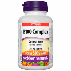 Webber Naturals B100 Complex 100mg, 90 Tablets