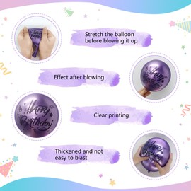 Balloons 50 Pcs, Beautiful 10 inches Latex Balloons, Party Balloons, Wedding Balloons for Decoration, Perfect for YOUR beautiful Parties, Birthdays (Happy Birthday)