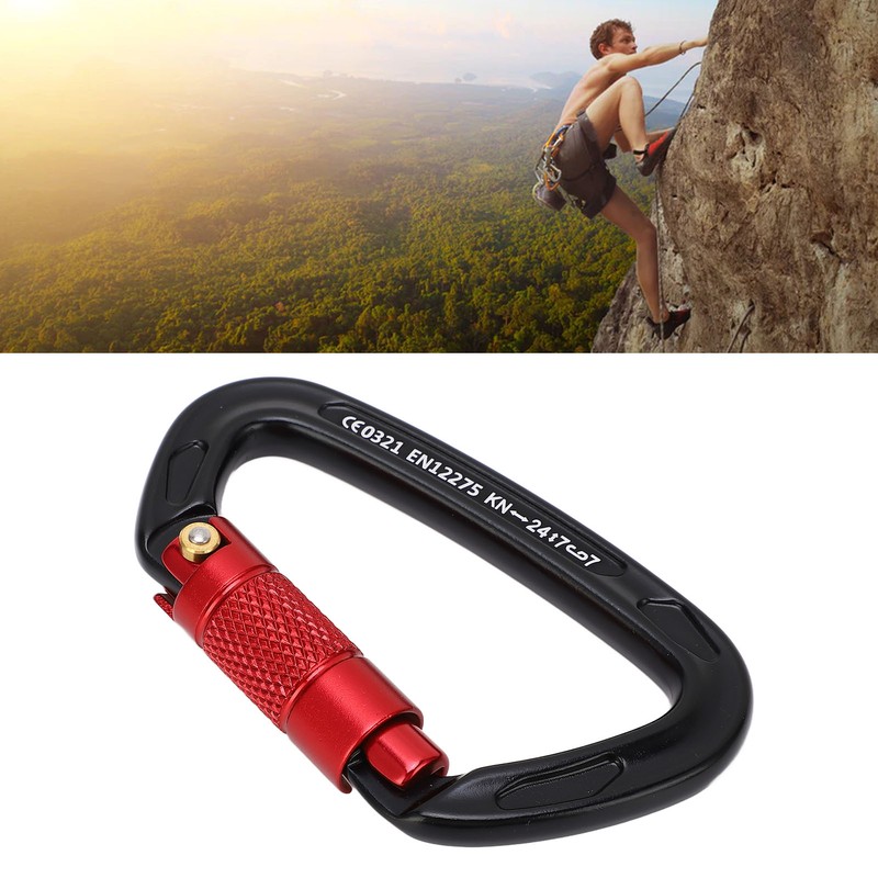 Auto Locking Rock Climbing Carabiner D Shaped Carabiner Yoga Hammock