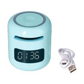 JM01 BT Clock Speaker Multifunctional Adjustable Portable BT Clock Speaker Radio with LED ScreenBlue