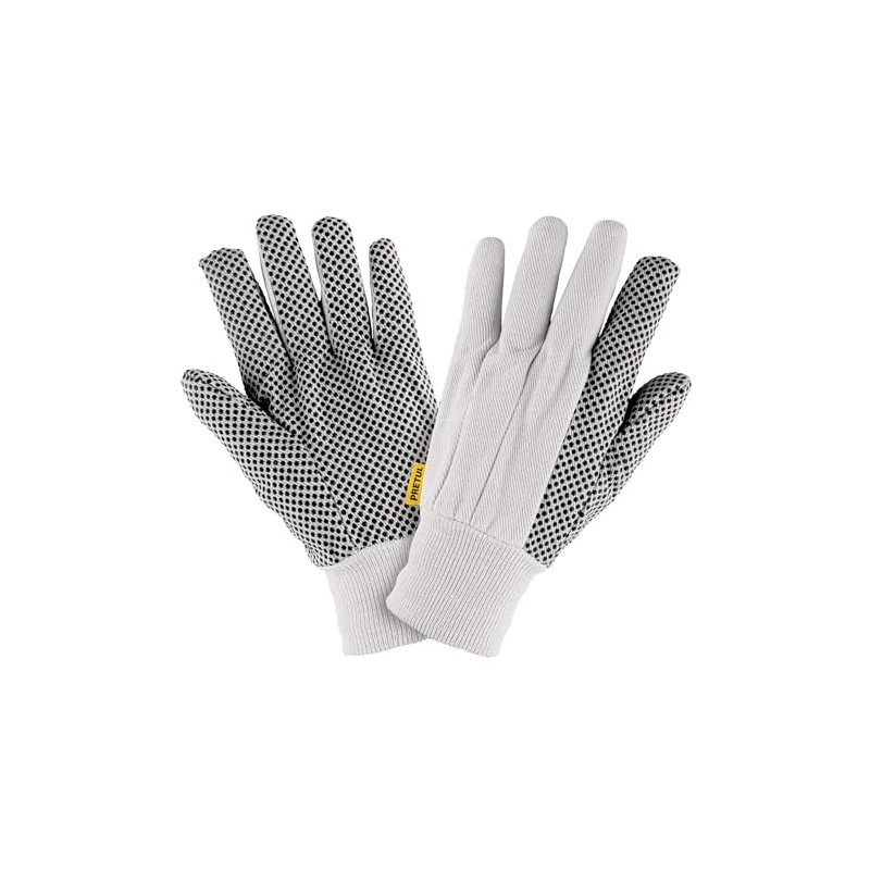 Pretul GU-455, Guantes de algodón con puntos PVC en palma,