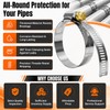 20PCS 304 Stainless Steel Adjustable Hose Clamps, Range 1 13/16"