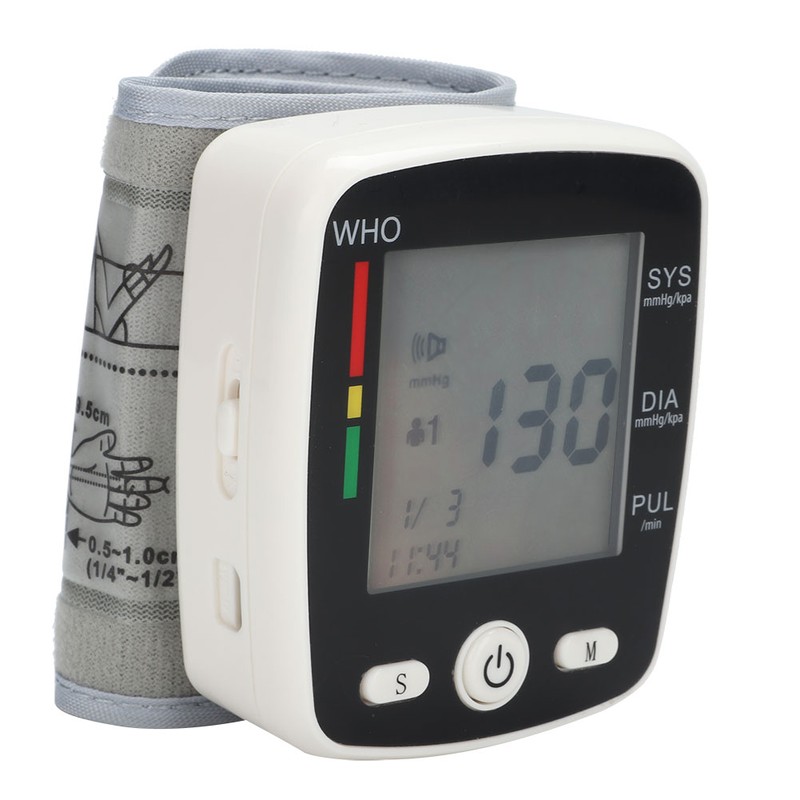 Wrist Type Automatic Sphygmomanometer Electronic Blood Pressure Monitor Meter Monitoring