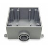 Cantex Weatherproof Electrical Box, 2-Gang, 1-Inlet, PVC - 5133381