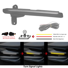 BINQIGOO Switchback White/Amber LED Front Fog Daytime Running Lamp Dynamic Flash LED Turn Signal light Compatible with Toyota Corolla 2024 SE XSE Hybrid Accessories