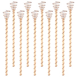 10pcs Electroculture Plant Stakes, 11.5 Inch Long Copper Garden Stakes Copper Coil Antennas High Yield Electro Culture Antenna for Growing Indoor Outdoor Plants Fruits and Vegetables Support