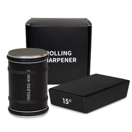 ENDLESS-KNIFE Rolling Knife Sharpener™ - Knife Sharpening Made Easy - Knife Sharpener Tool for Kitchen Knives - Knife Sharpener Kit Offers 15 Degree + 20 Degree Sharpening - Kitchen Gadgets & Gifts