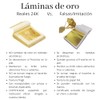 MODA TURÍN - 20 Láminas Oro Genuino Comestible 24K 4.33