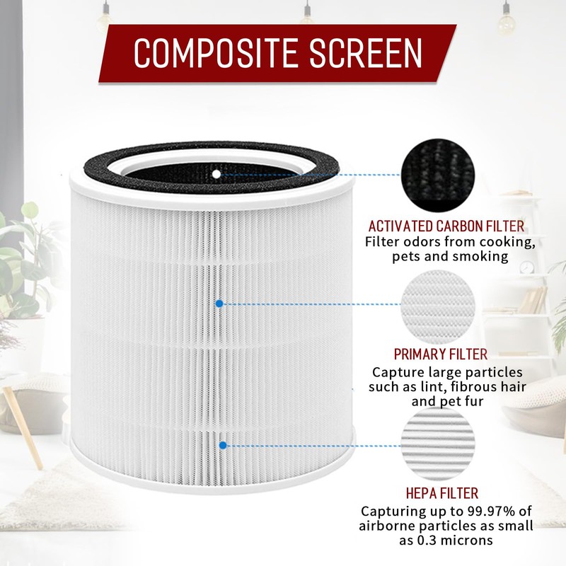 HIFROM (Pack of 1) TT-AP005 Replacement Filter, H13 True HEPA