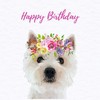 West Highland Terrier Birthday Card - Westie Card