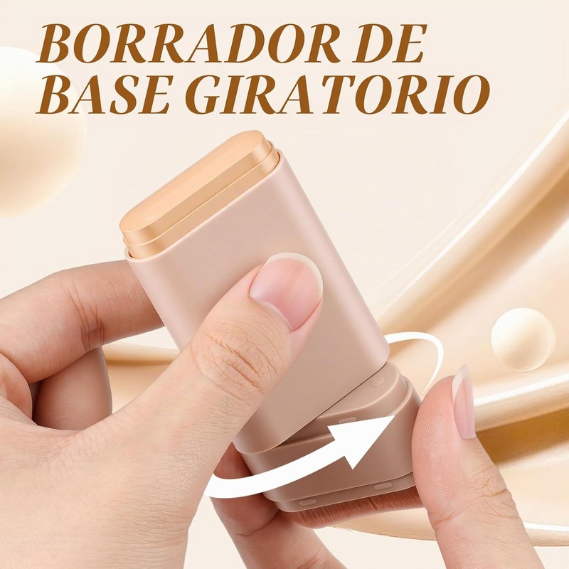 Maquillaje en Barra, Base en Barra con Brocha #1 Crema