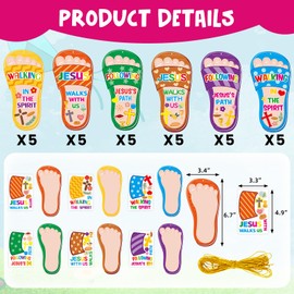 Fancy Land Religious Sunday School Crafts for Kids Jesus Walks with Us Craft Sticker Christian VBS Preschool Activities 30 Sets