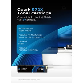 972X Ink Cartridges High Yield Replacement for HP 972X 972A 972 Compatible with HP PageWide Pro 477dw 477dn 577dw 577z 452dn 452dw 552dw P55250dw P57750dw Printers (4 Pack,Black/Cyan/Magenta/Yellow)