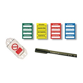 Harness Inspection Tagging Kit 40 x Mixed Coloured Inserts 20 x Holders 1 x Pen