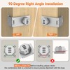 BiceNoning 90 Degree 3-Digit Combination Cabinet Lock, Zinc Alloy Keyless