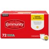 Community Coffee Coffee & Chicory 72 Count Coffee Pods, Medium-Dark