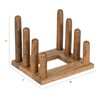 Creative Co-Op Mango Wood Kitchen Stand with 3 Sections, Natural