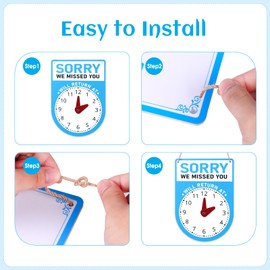 PETCEE Close Open Sign for Business - 11.8"x8.2" Closed Open Signs for Business with Display Specially for Restaurants Stores and Bars Effortlessly Set Your Business Hours