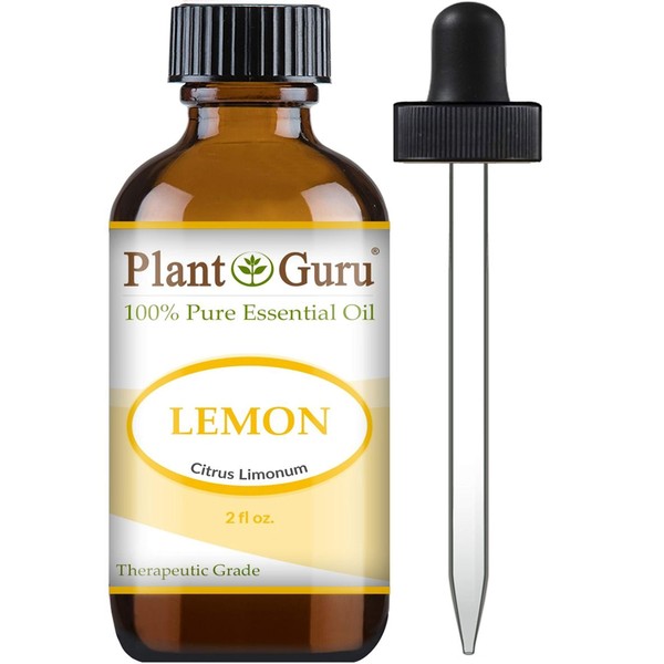 Lemon Essential Oil 2 oz 100% Pure Undiluted Therapeutic Grade Cold Pressed from Fresh Lemon Peel, Great for Aromatherapy Diffuser, Relaxation and Calming, Natural Cleaner.