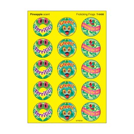 60 x Frolicking Frogs Scratch and Sniff Stickers (Pineapple Scented)