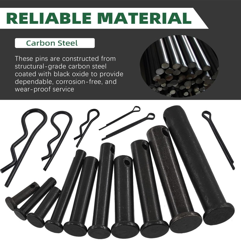 Keadic 100Pcs Flat Head Cotter Pins Assortment Kit Includes Single