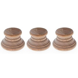 Set of 3 Unfinished Wooden Egg Stands Holders Displays 1.15 Inch Tall