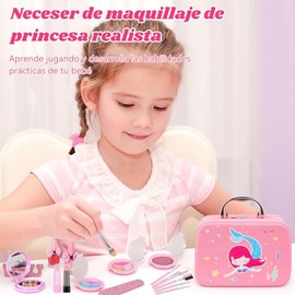 Juguetes para Ninas, Juguetes Maquillaje, Maquillaje Real para Niñas, Juguetes de Maquillaje para niñas - Regalo Ideal para Cumpleaños, Navidad y Fies