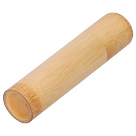 Omabeta 2pcs Eco-Friendly Bamboo Tube Portable Tea Storage Cylinder Mini Round Spices Storage Jar with a Lid for Storing Tea Coffee Beans Various Spices 2.5 x 12cm