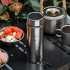 Boundless Voyage Titanium Thermos Bottle with Tea Filter Double-Walled Insulated