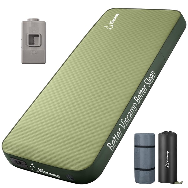 Viscamp Self Inflating Camping Sleeping Pad, 4" Memory Foam Camp