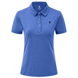 Rdruko Women's Golf Polo Shirts Short Sleeve Moisture Wicking Dry Fit Lightweight Tennis Sports Casual Collared T Shirts(Sapphire Blue, US M)