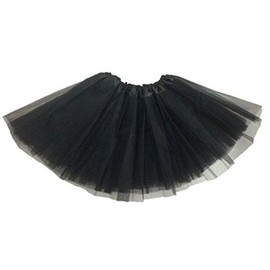 Adult Dancewear Princess Tutu Skirt Skirts Dress Up Fancy Dress Tutu Hen Night Party (Black)