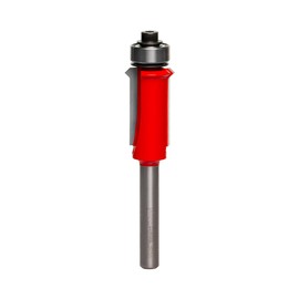 Freud 48-102: 5/8" (Dia.) Flush Trim “V” Groove Bit with 1/4" Shank, Perma-shield Coating Red