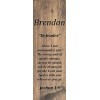 Brendan "Defender" Keepsake Name Meaning Bookmark with Bible Verse and