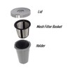 Reusable Coffee Holder and Filter Set, Grey 3 part with