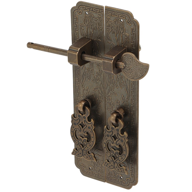 Antique Handles Plum Orchid Bamboo Chrysanthemum Chinese Retro Antique Brass