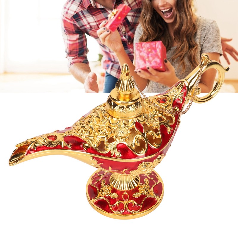 Magic Genie Lamp Exquisite Colorfast Eye Catching Alloy Embossed Pattern