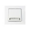 Gunsan Moderna Bell Push with Name Plate Flush-Mounted White