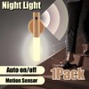 LANDGOO Wooden Nursery Night Light, LED Portable Bedside Motion Sensor
