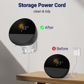 WAWXH1314 Wall Mount for Echo Spot, Swivel Wall Mount Holder for Alexa Echo Spot, Tiltable Mount for Alexa Echo Spot, Easy Assemble Wall Mount Bracket for Echo Spot, Bracket for Alexa Spot (Silver)