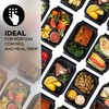 Sabco - 2 Compartment Reusable Meal Prep Containers Black Base