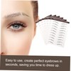 Housoutil 12pcs Imitation Eyebrow Stickers for Easy Application Natural-looking Temporary