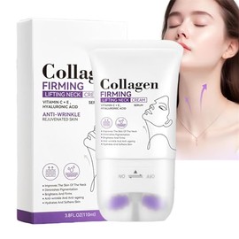 Crema para Cuello Reafirmante, Collagen Firming Cream,con Masaje de Rodillos, Hidratante para Cuello, Crema para Reafirmar el Cuello,Reduce las Arruga