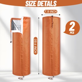 EcoBrisa 2Pack Palm Tree Root Protectors Winter Protection for Trees Root Self Adhesive Plant Trunk Insulation Cover with Drawstring for Garden Outdoor Cold Weather Plants Trunk Protection, Dia 7.9 "