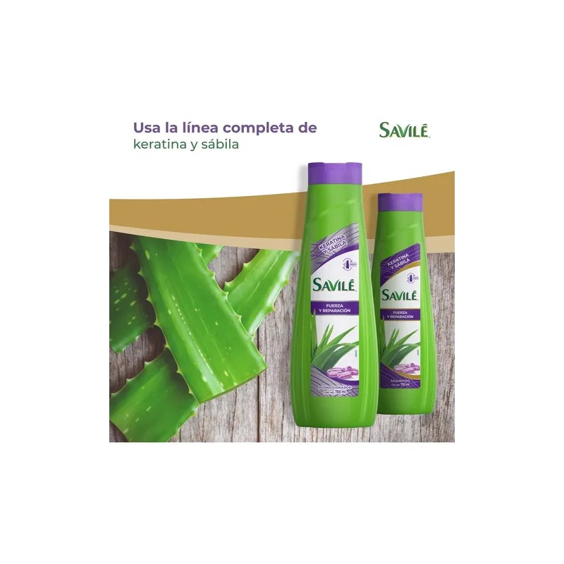 Shampoo Savilé Fuerza y Reparación Keratina y Sábila 700 ml