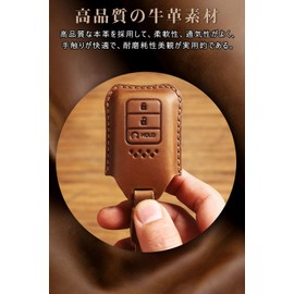 Honda Key Case for HONDA Smart Key Cover Genuine Leather 3 Buttons Luxury Stylish Honda Axkey Cover Dedicated Design Key Holder Vezel S660 Fit Jade Shuttle CR-Z Civic TypeR Odyssey RC1 RC2 Remote